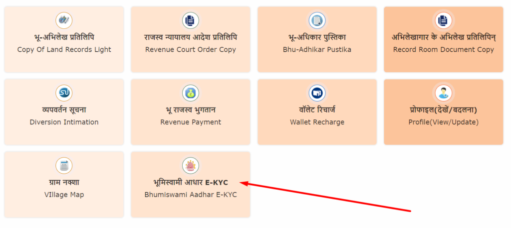 भूमिस्वामी आधार E-KYC